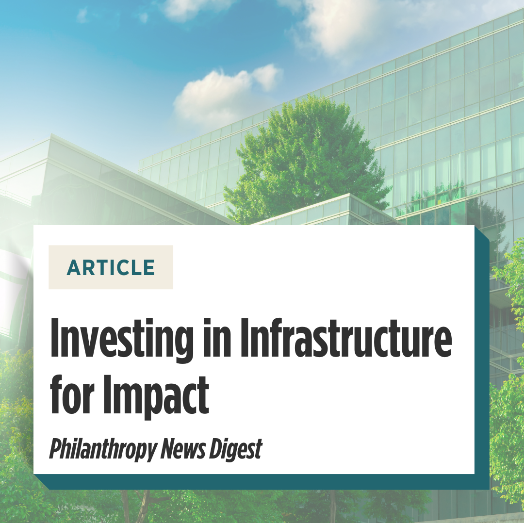 Investing in infrastructure for impact